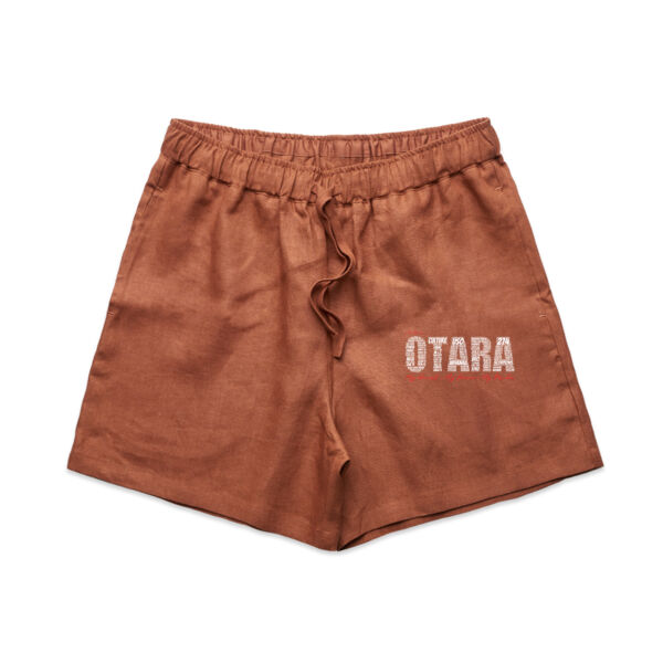 E TŪ ŌTARA - Womens Linen Shorts Thumbnail