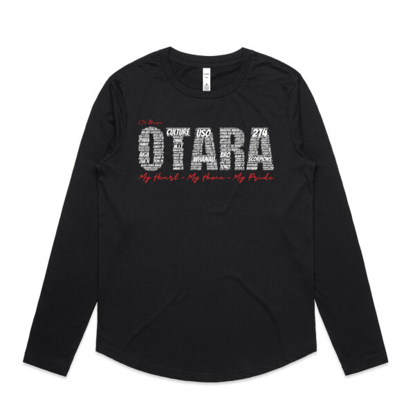E TŪ ŌTARA - Womens Curve Longsleeve Tee Thumbnail