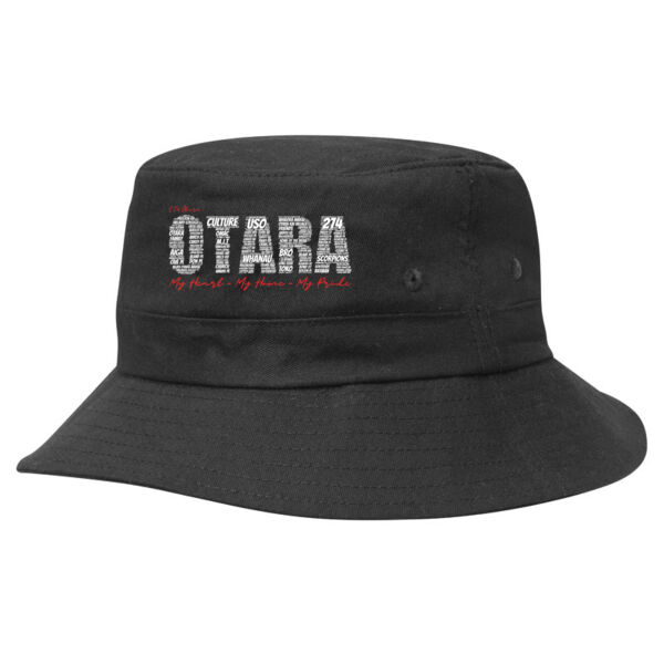 E Tū Ōtara - Kids Twill Bucket Hat w/Toggle Thumbnail