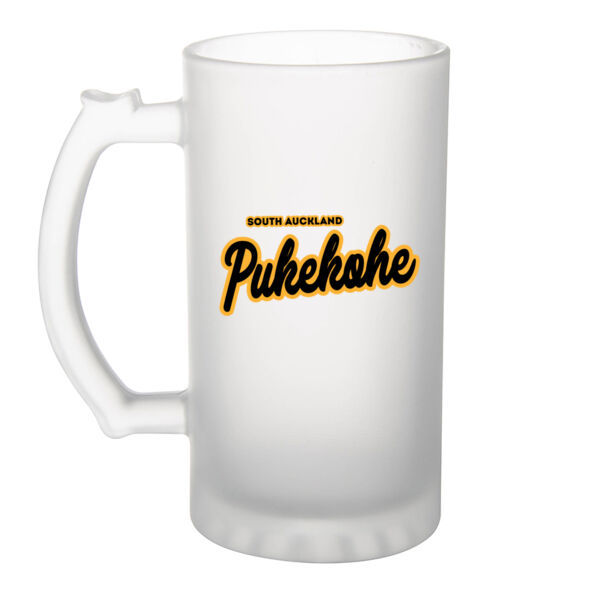 Pukekohe Collection - Frosted Glass Beer Mug Thumbnail