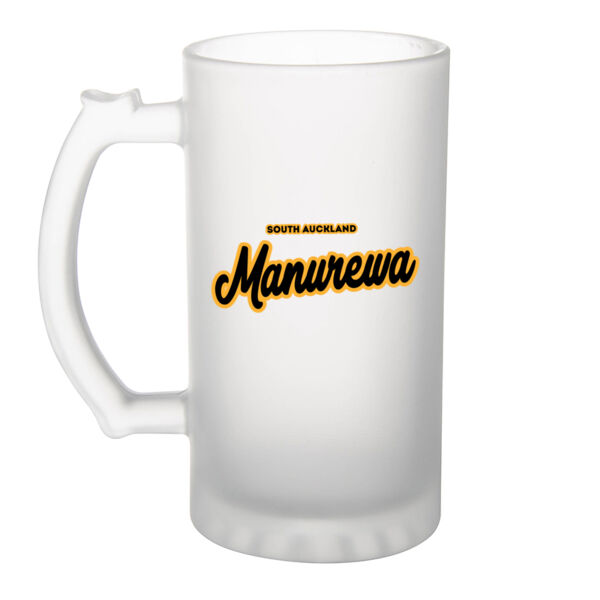 Manurewa Collection - Frosted Glass Beer Mug Thumbnail