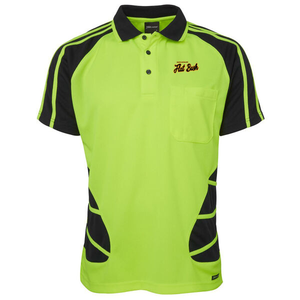 Flat Bush Collection  - Mens Hi Vis S/S Spider Polo Thumbnail