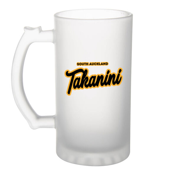 Takanini Collection - Frosted Glass Beer Mug Thumbnail