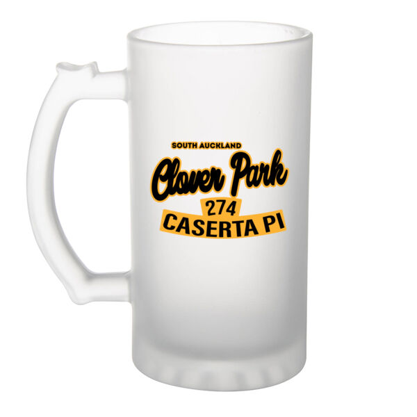 Caserta Pl, Clover Park, AKL - Frosted Glass Beer Mug Thumbnail