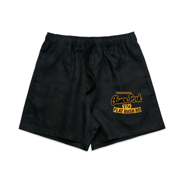 Flat Bush Rd, Clover Park, Akl - Womens Linen Shorts Thumbnail