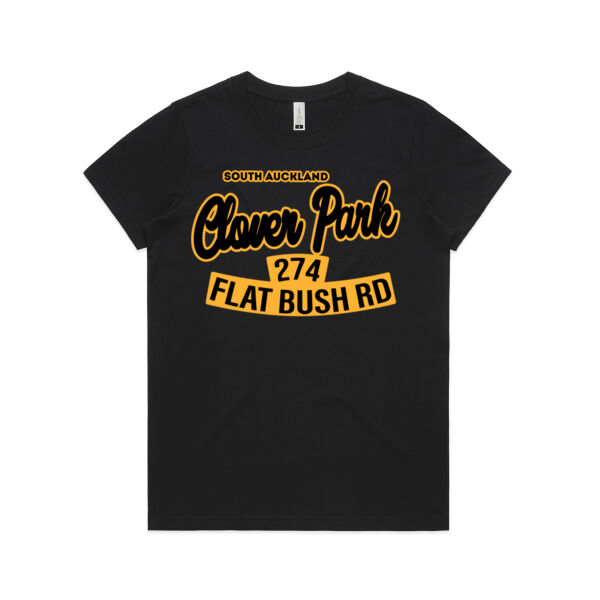 Flat Bush Rd, Clover Park, Akl - Womens Maple Organic Tee Thumbnail
