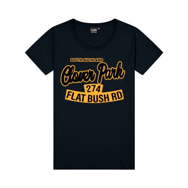 Flat Bush Rd, Clover Park, Akl - Womens Silhouette Tee Thumbnail