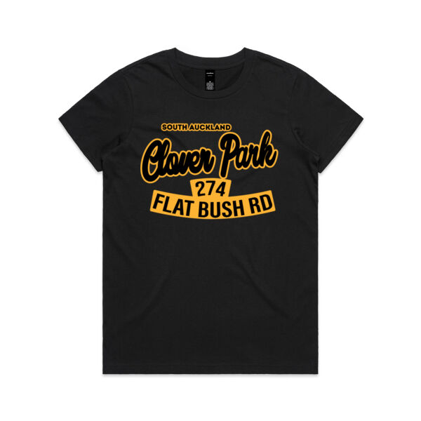 Flat Bush Rd, Clover Park, Akl - Womens Maple Tee Thumbnail