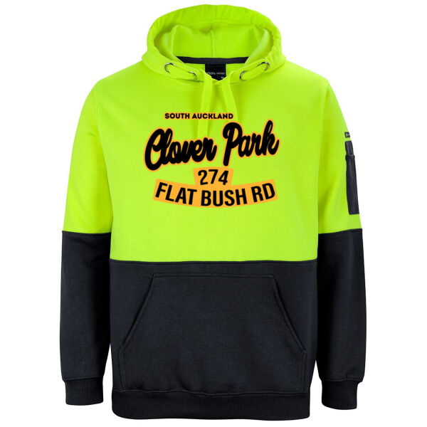 Flat Bush Rd, Clover Park, Akl - Hi Vis Pull Over Hoodie Thumbnail
