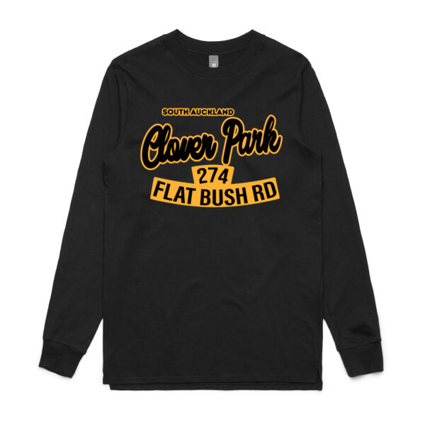 Flat Bush Rd, Clover Park, Akl - Mens Base Longsleeve Tee Thumbnail