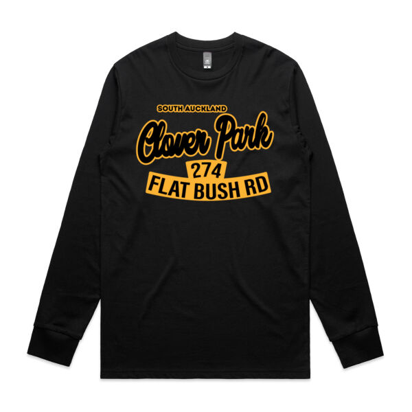 Flat Bush Rd, Clover Park, Akl - Mens Staple Longsleeve Tee Thumbnail