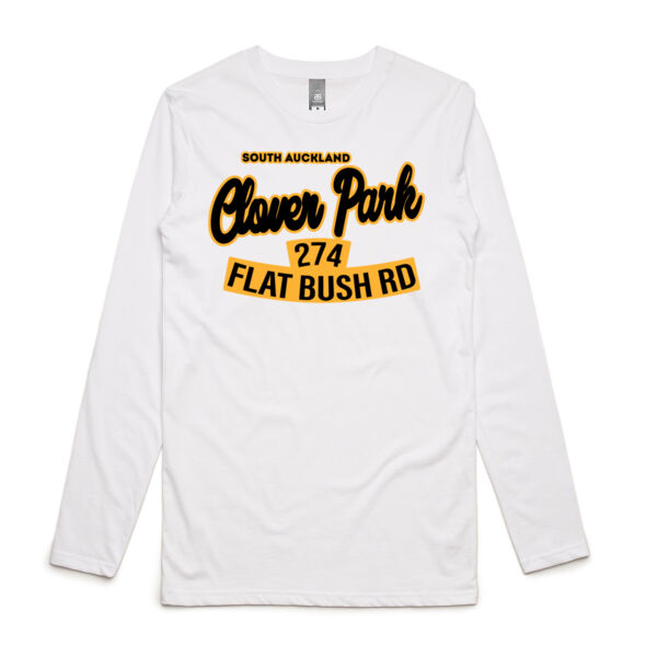 Flat Bush Rd, Clover Park, Akl - Mens Ink Longsleeve Tee Thumbnail
