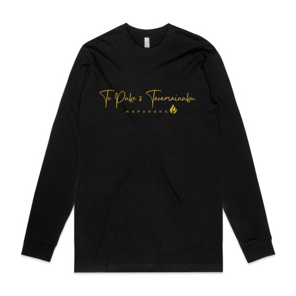 TPOK - Black & Gold - AS Colour Mens Staple Organic Longsleeve Tee Thumbnail