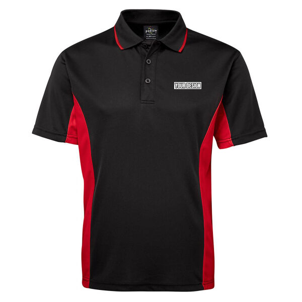 Customize Your Design - Podium Mens Contrast Polo Thumbnail